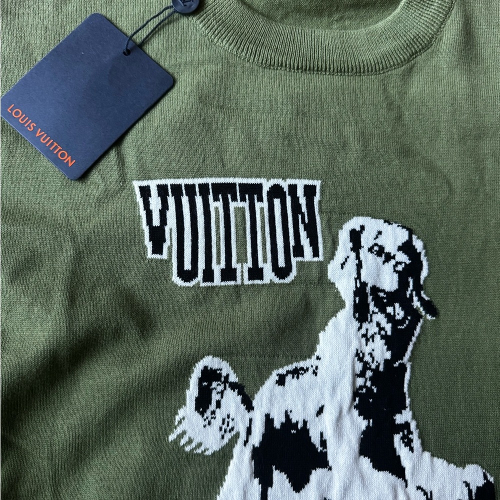 Louis Vuitton Olive Graphic Knit